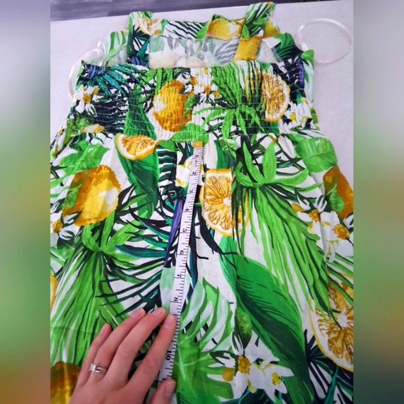 NWT Bellambra/ 🍋Lemon🍋 Made In Italy/ Tropical Sleeveless Dress/ Size US S - Picture 10 of 15